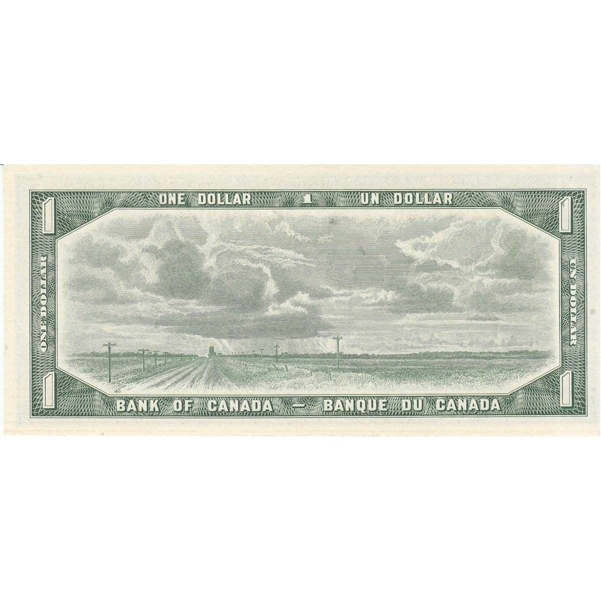 BC-37b-i 1954 Canada $1 Beattie-Rasminsky, B/F, AU-UNC