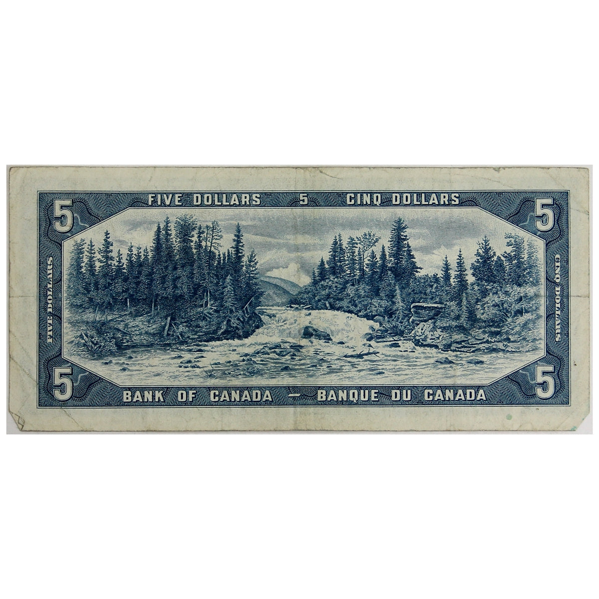 BC-39b 1954 Canada $5 Beattie-Rasminsky, J/X, F-VF (F15)