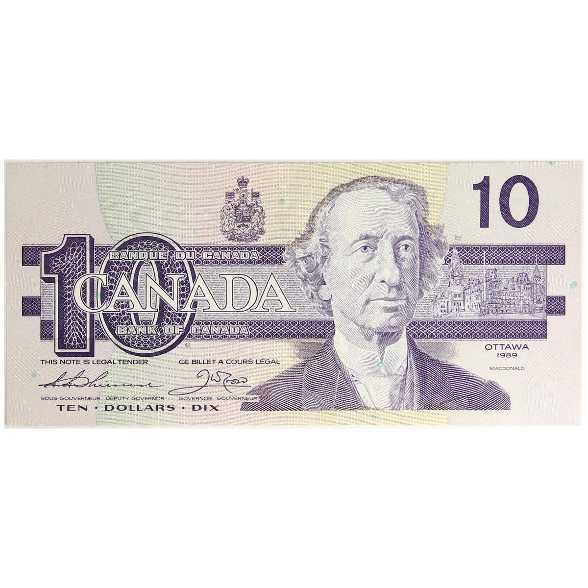 BC-57a 1989 Canada $10 Thiessen-Crow, AEL, CUNC