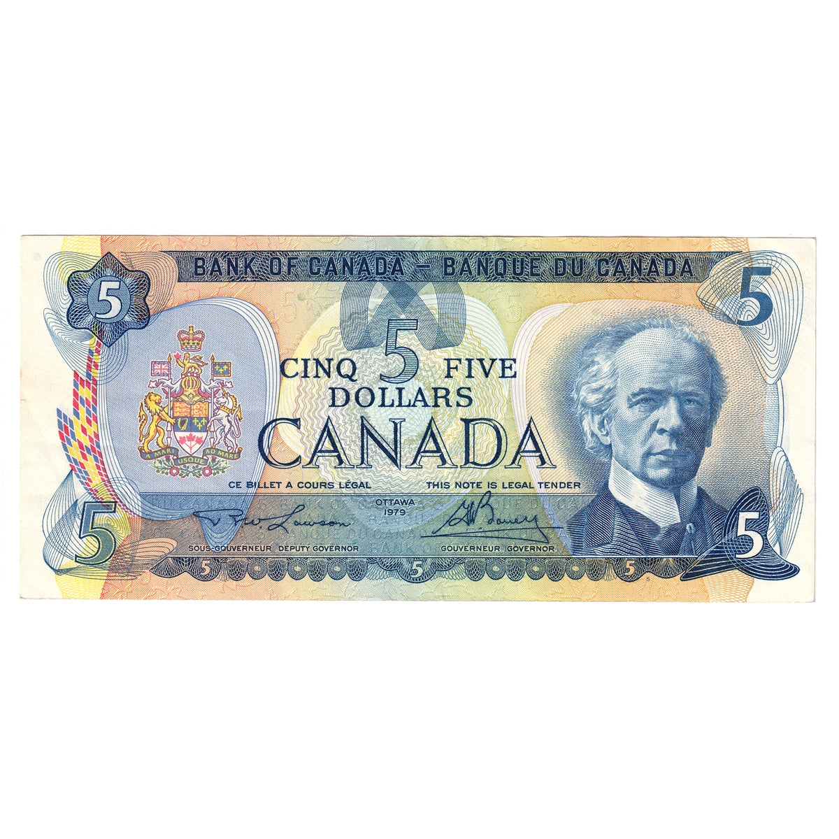 BC-53a 1979 Canada $5 Lawson-Bouey, Extra Fine (EF40)