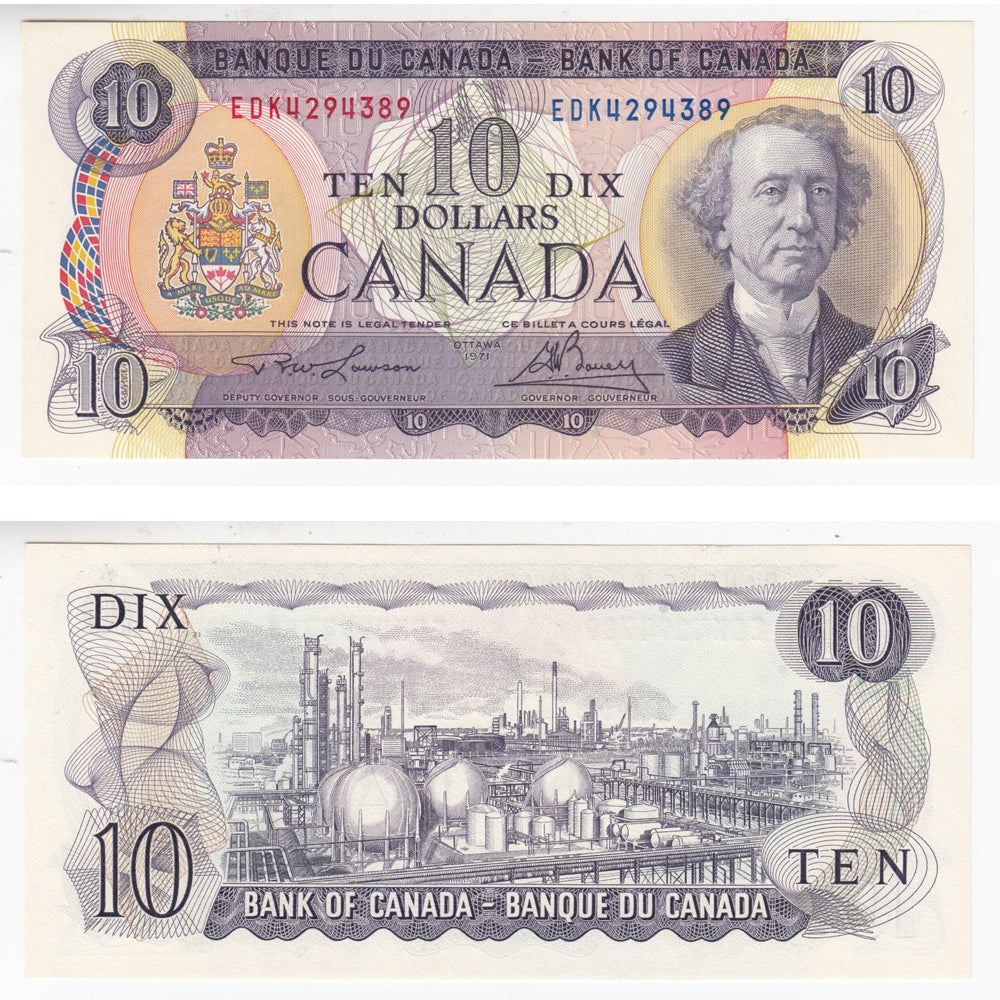 BC-49c-i 1971 Canada $10 Lawson-Bouey, EDK, Choice Uncirculated (CUNC63)