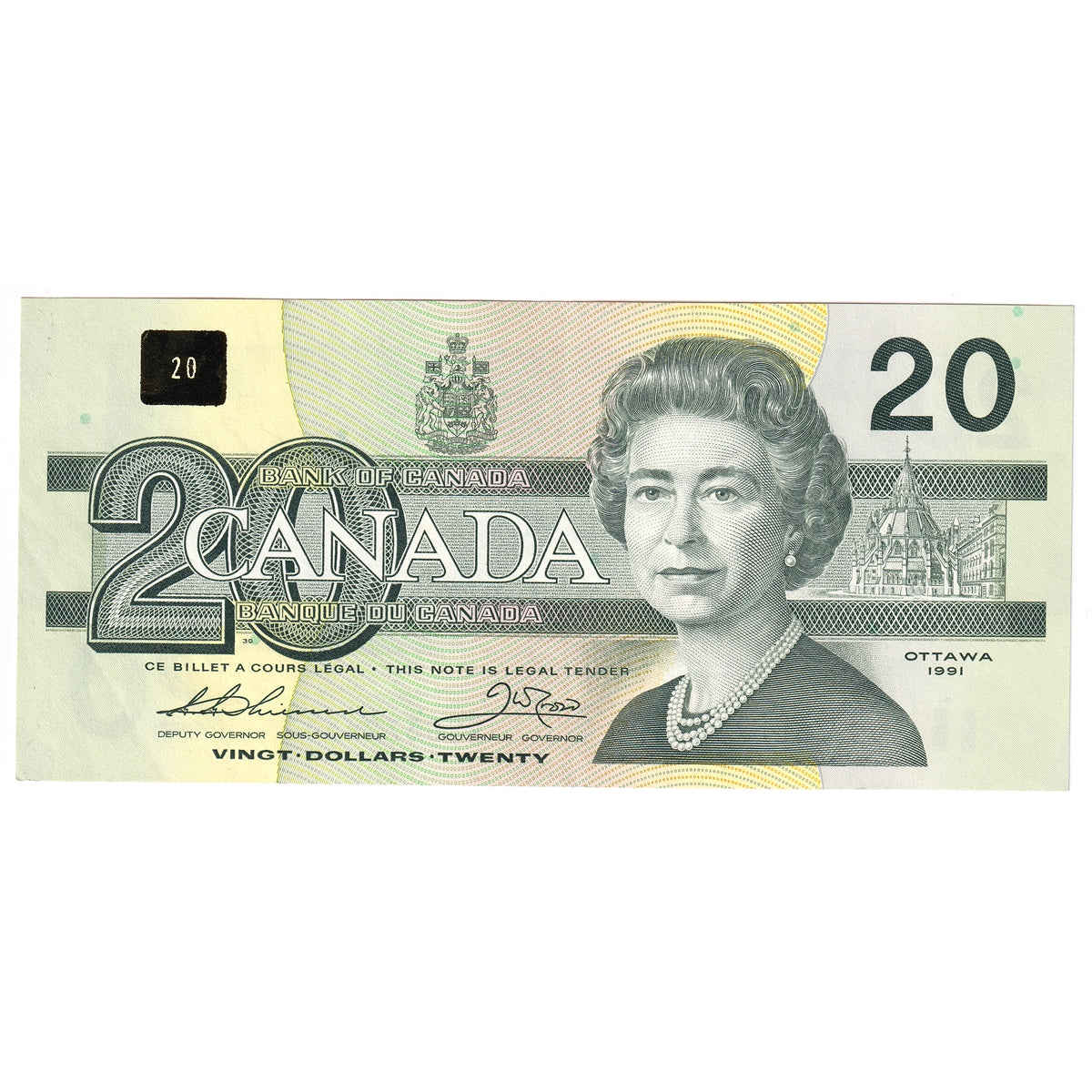 BC-58a 1991 Canada $20 Thiessen-Crow, ESG, CIRC