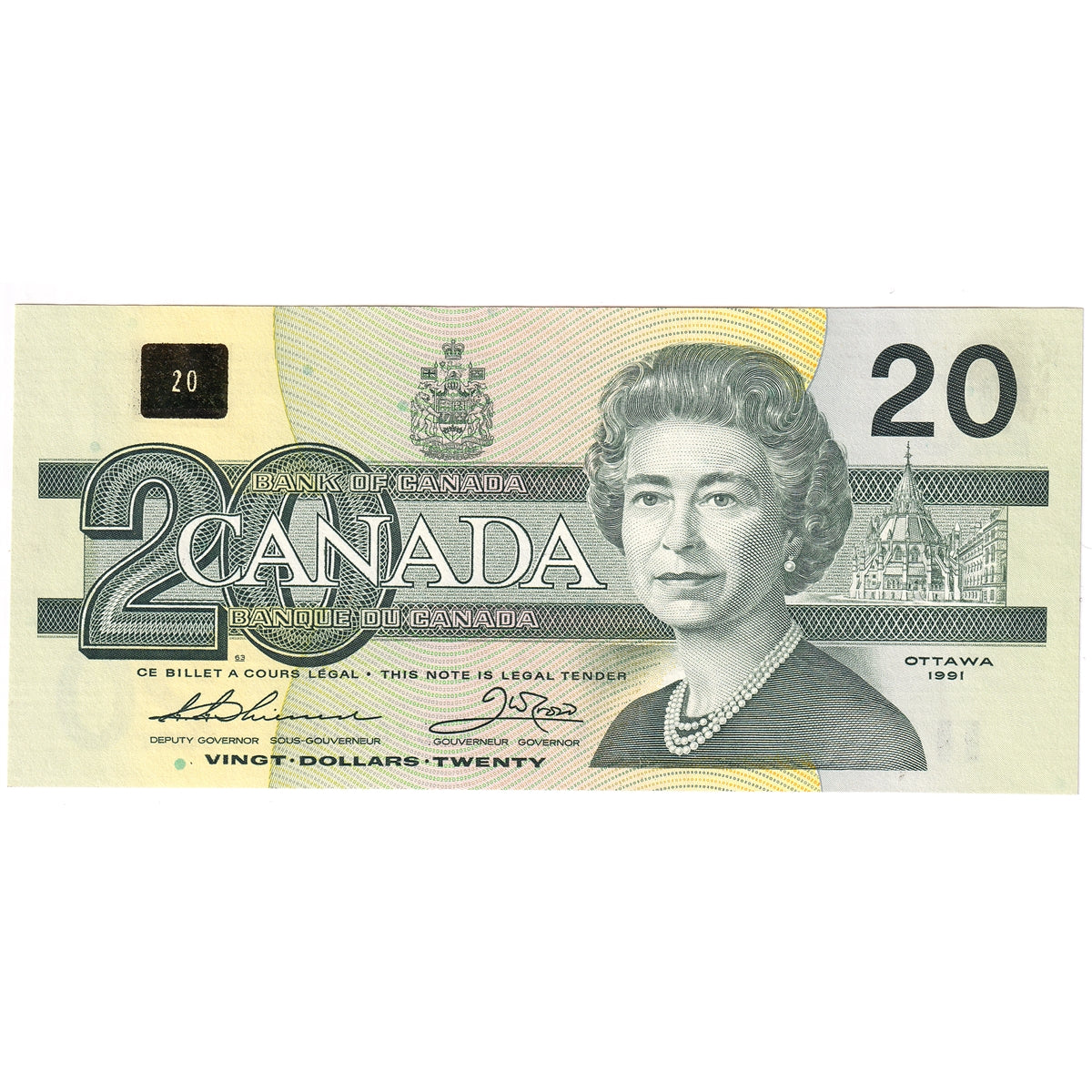 BC-58a-ii 1991 Canada $20 Thiessen-Crow, AID, CIRC