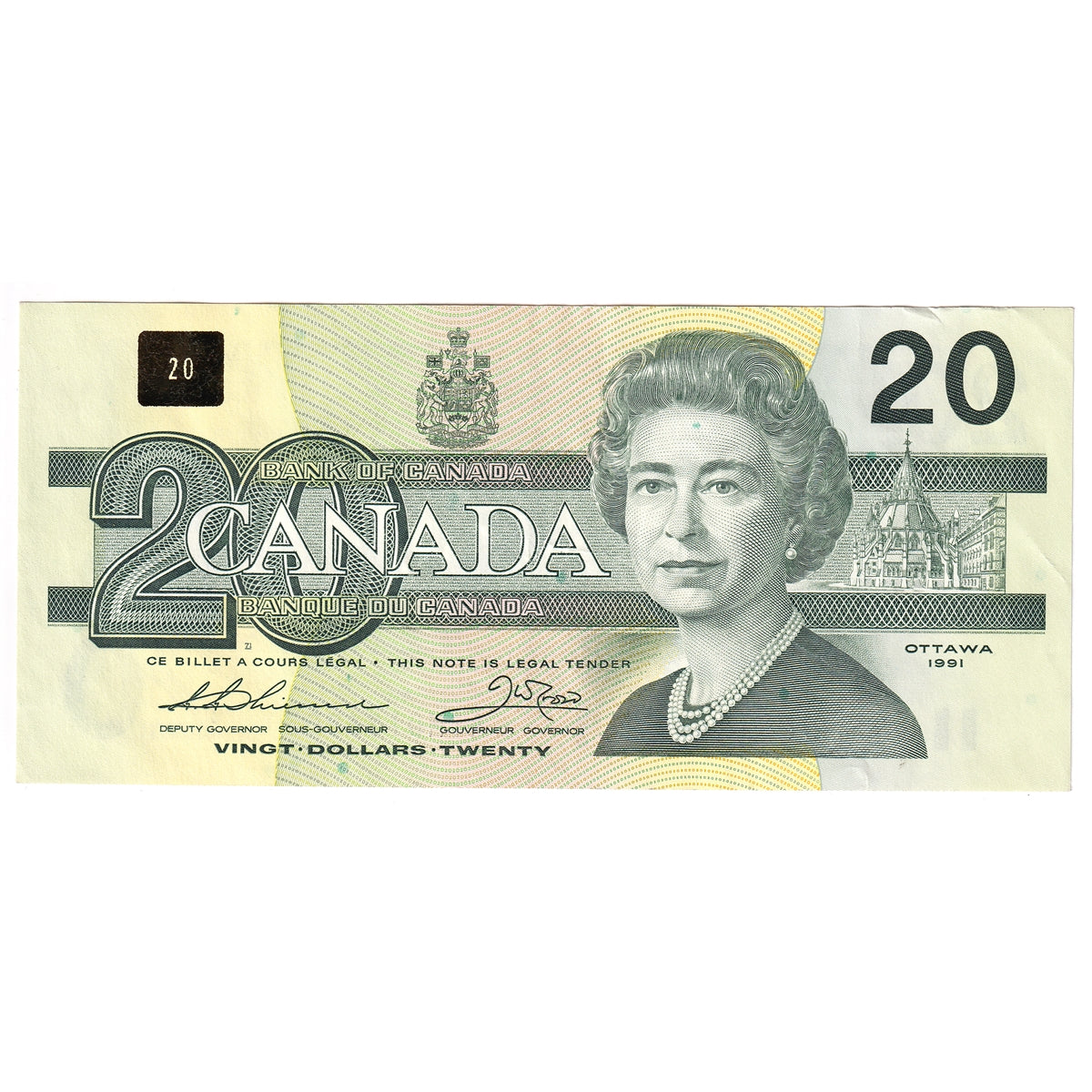 BC-58a-ii 1991 Canada $20 Thiessen-Crow, AIM, CIRC