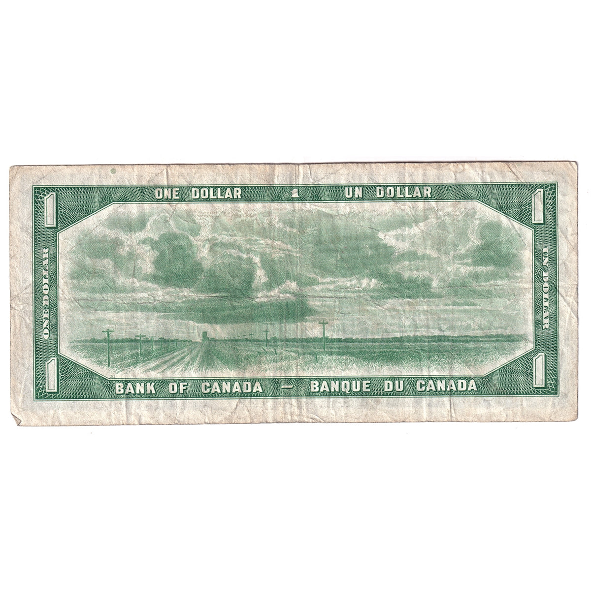 BC-29b 1954 Canada $1 Beattie-Coyne, Devil's Face, P/A, Fine (F12)