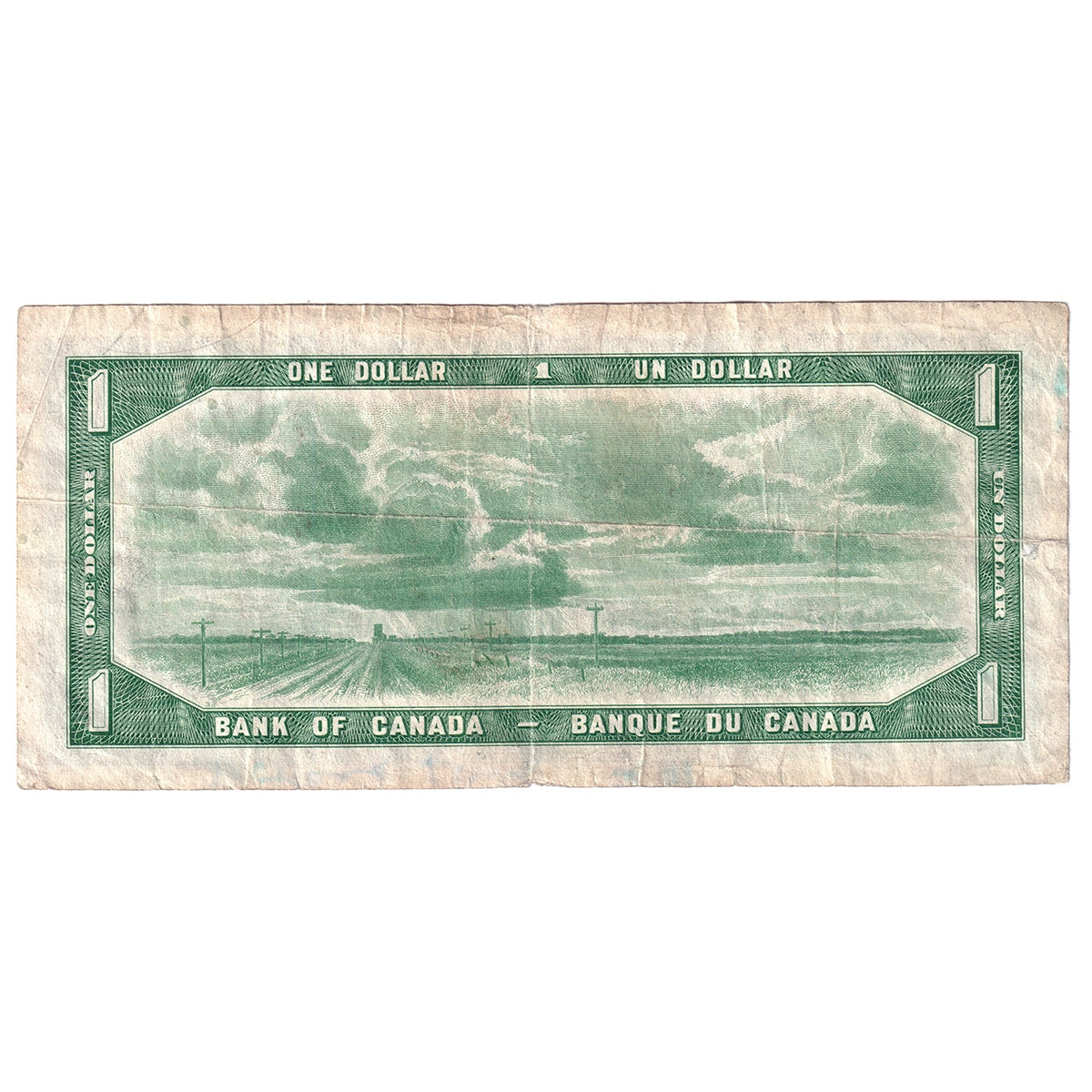 BC-29b 1954 Canada $1 Beattie-Coyne, Devil's Face, T/A, Fine (F12)