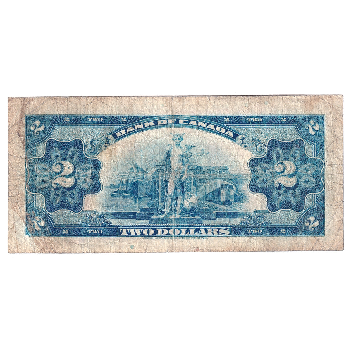 BC-3 1935 Canada $2 Osborne-Towers, English, Series A, Very Good (VG8)