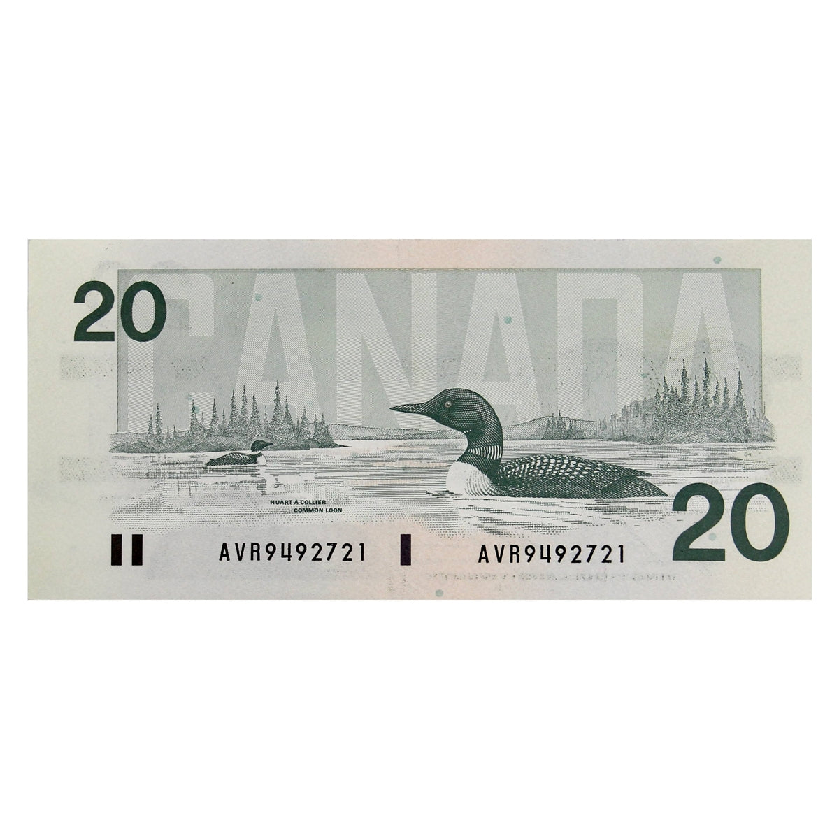 BC-58b-i 1991 Canada $20 Bonin-Thiessen, AVR, CIRC