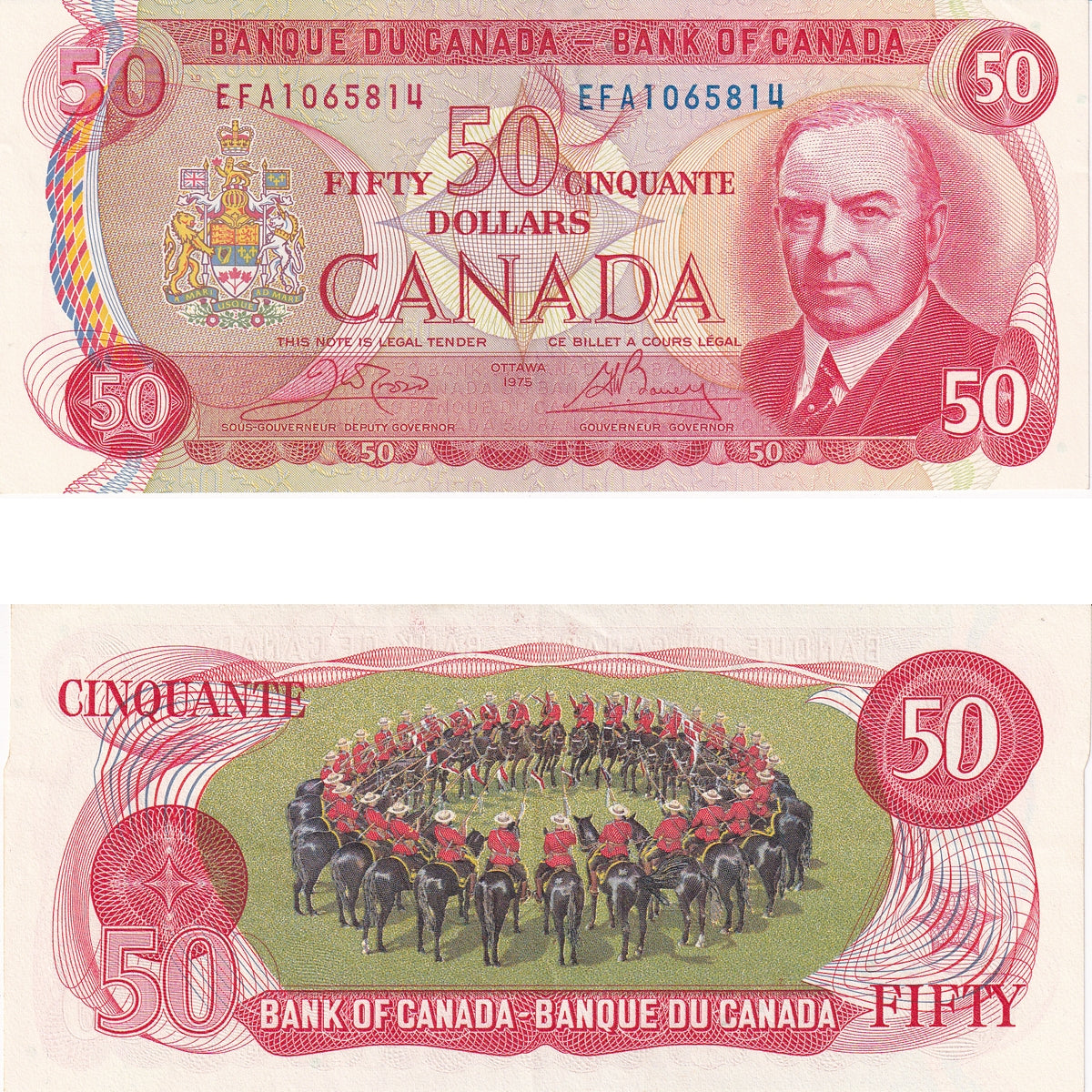 BC-51b 1975 Canada $50 Crow-Bouey, EFA, EF-AU (EF45)