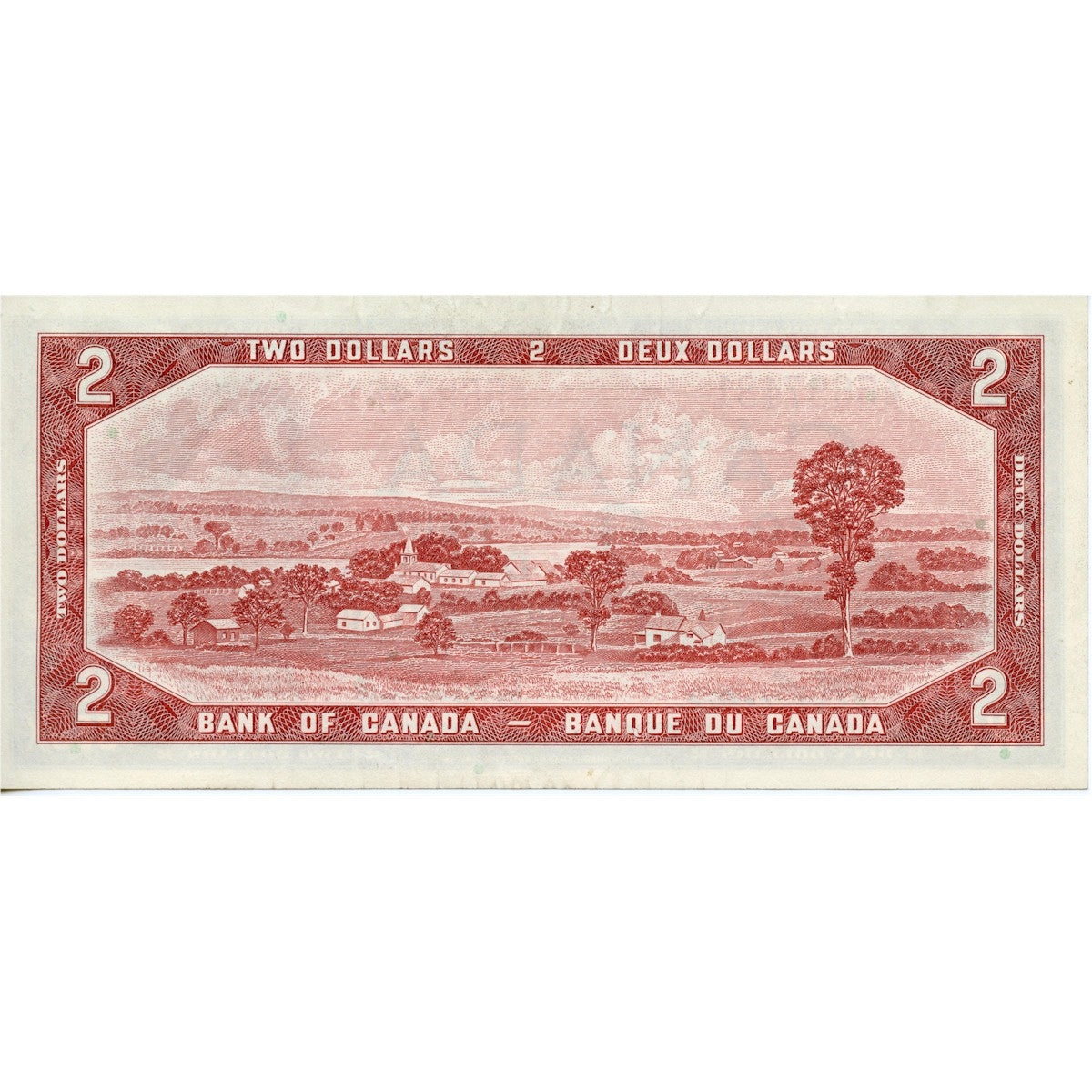 BC-38b 1954 Canada $2 Beattie-Rasminsky, Z/R, Almost Uncirculated (AU50)