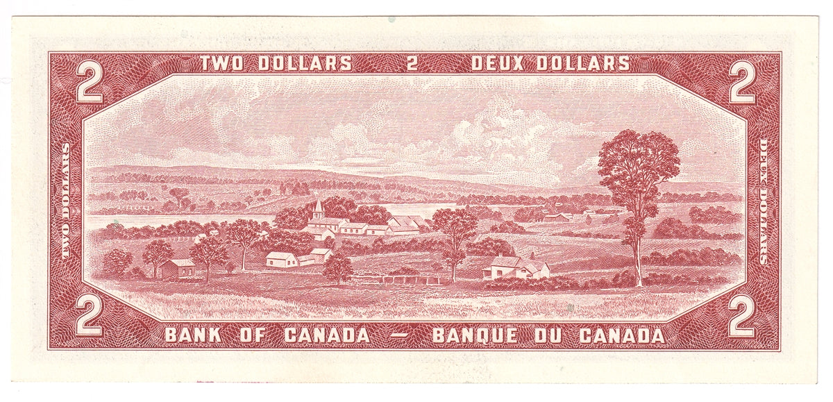 BC-38c 1954 Canada $2 Bouey-Rasminsky, E/G, Uncirculated (MS60)