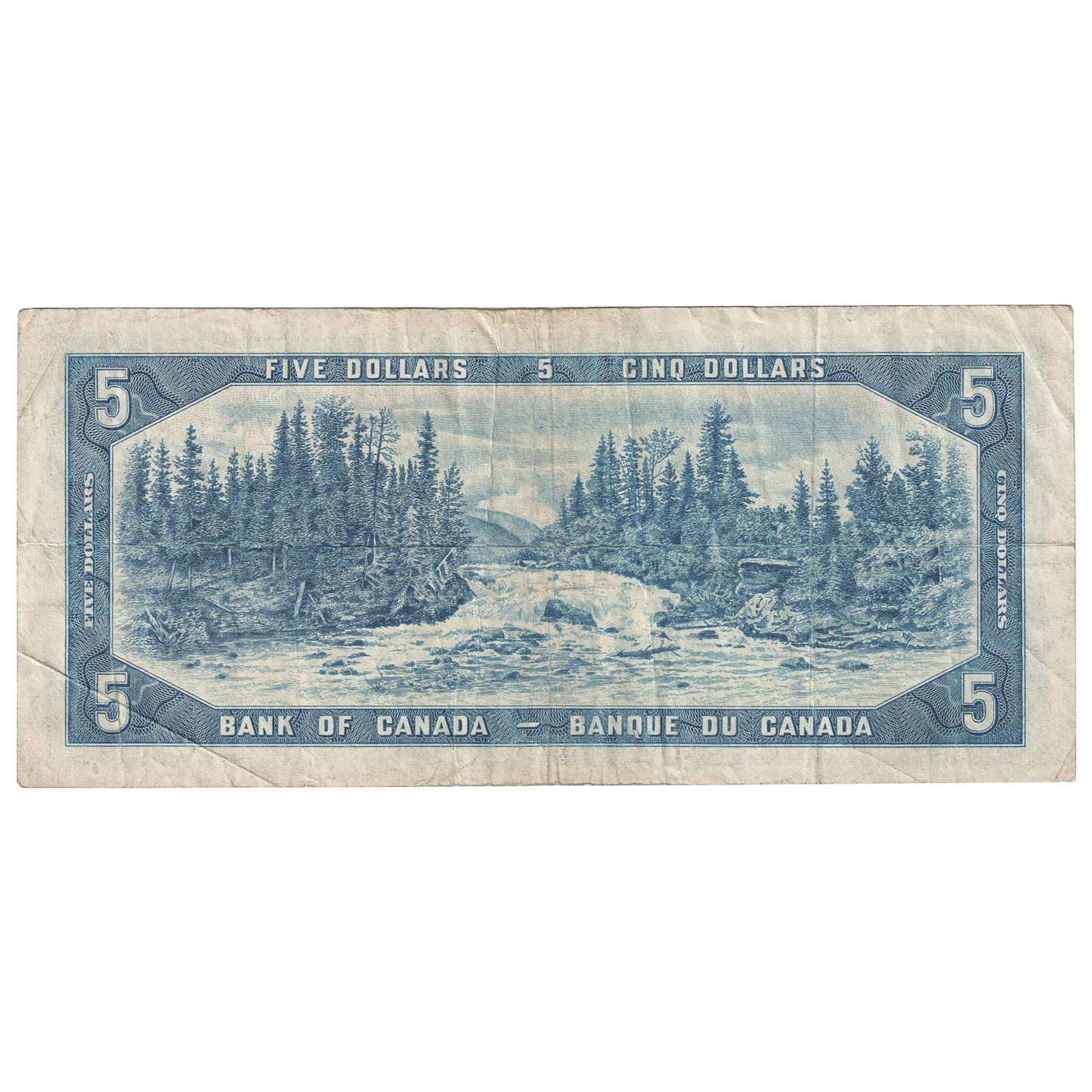 BC-31b 1954 Canada $5 Beattie-Coyne, Devil's Face, D/C, F-VF (F15)