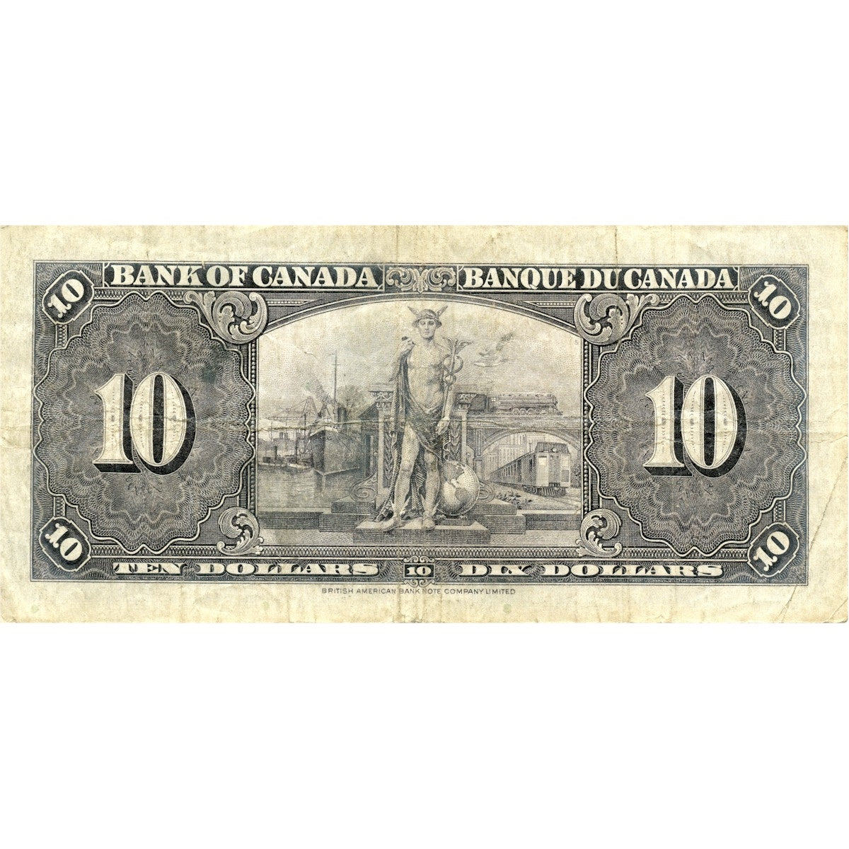 BC-24b 1937 Canada $10 Gordon-Towers, T/D, Fine (F12)