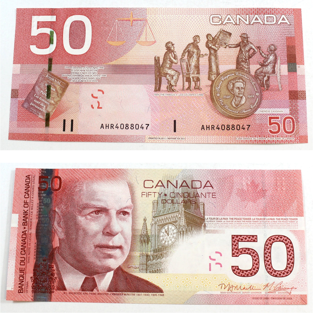 BC-65c 2011 Canada $50 Macklem-Carney, AHR, Uncirculated (MS60)
