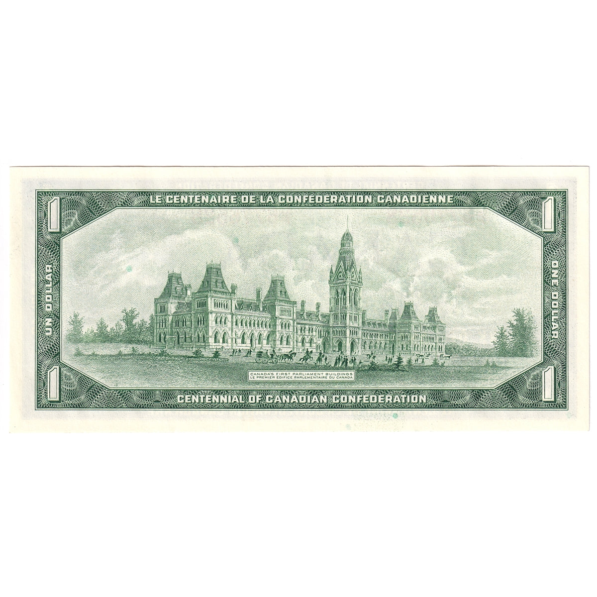 BC-45b-i 1967 Canada $1 Beattie-Rasminsky, L/P, AU-UNC (AU55)