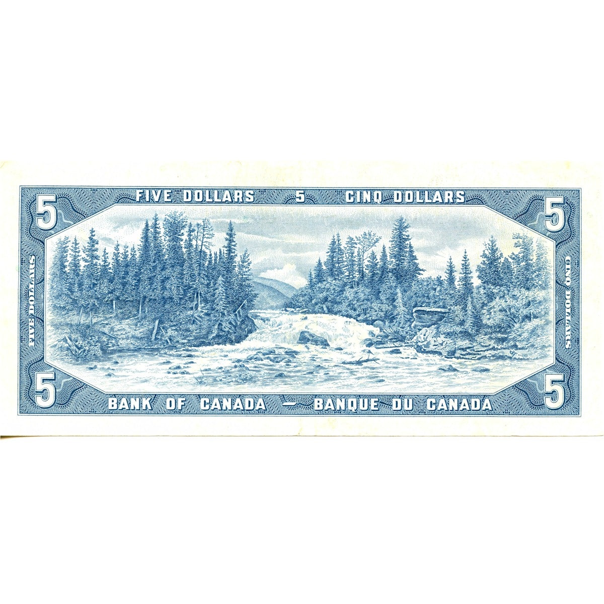 BC-39b 1954 Canada $5 Beattie-Rasminsky, T/S, Very Fine (VF20)