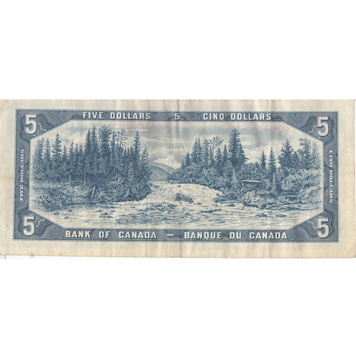 BC-39b 1954 Canada $5 Beattie-Rasminsky, N/S, Very Fine (VF20)
