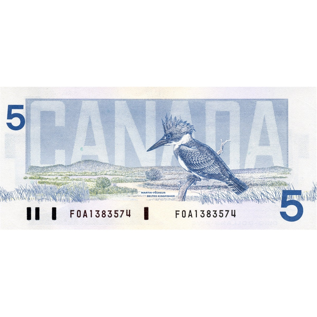 BC-56b 1986 Canada $5 Thiessen-Crow, FOA, UNC