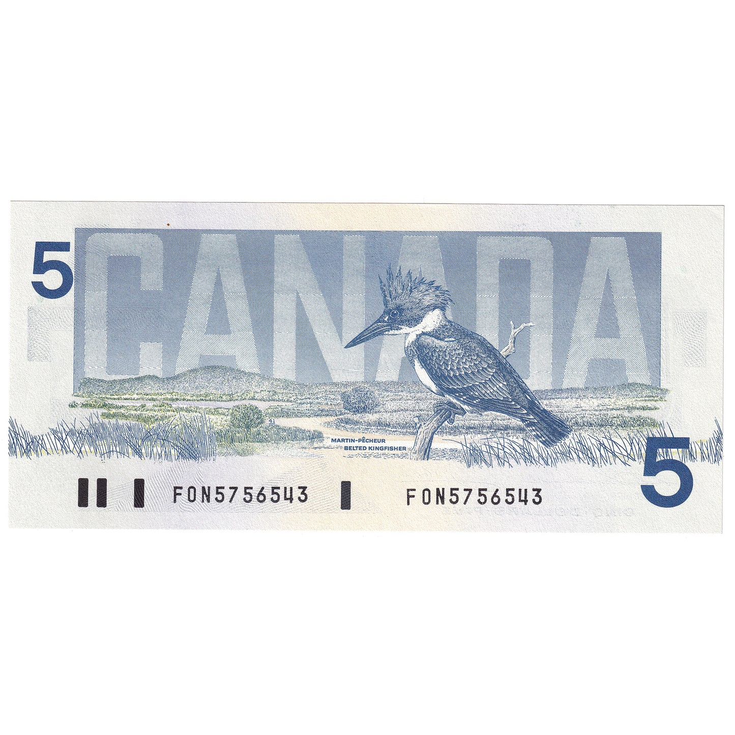 BC-56b 1986 Canada $5 Thiessen-Crow, FON, AU-UNC