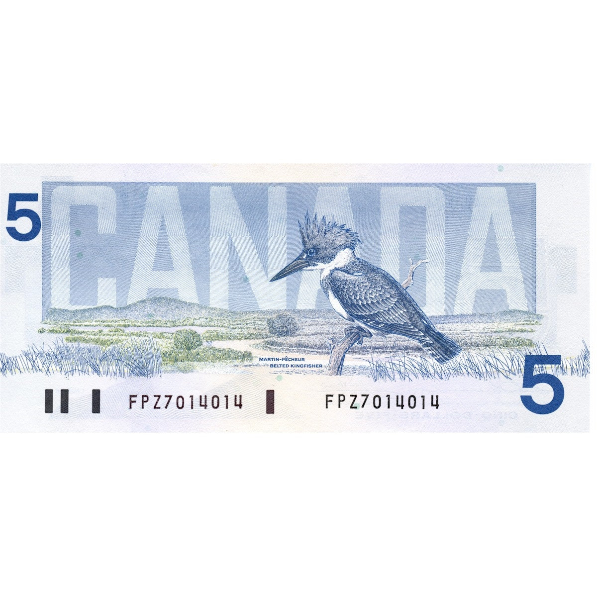 BC-56b 1986 Canada $5 Thiessen-Crow, FPZ, AU-UNC