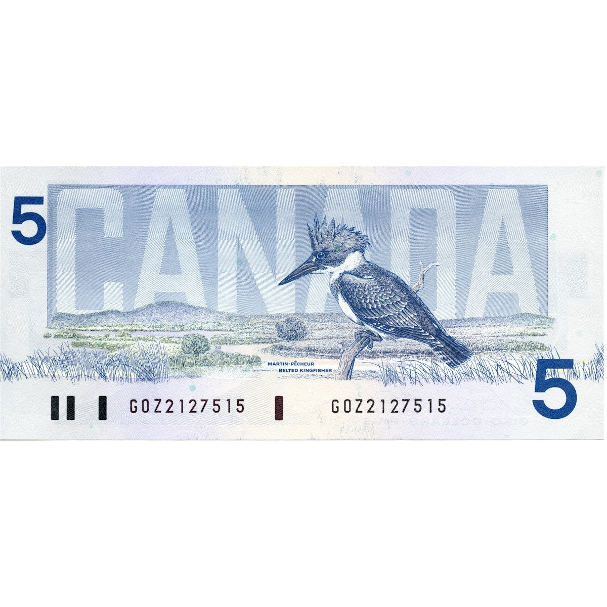 BC-56c 1986 Canada $5 Bonin-Thiessen, GOZ, UNC
