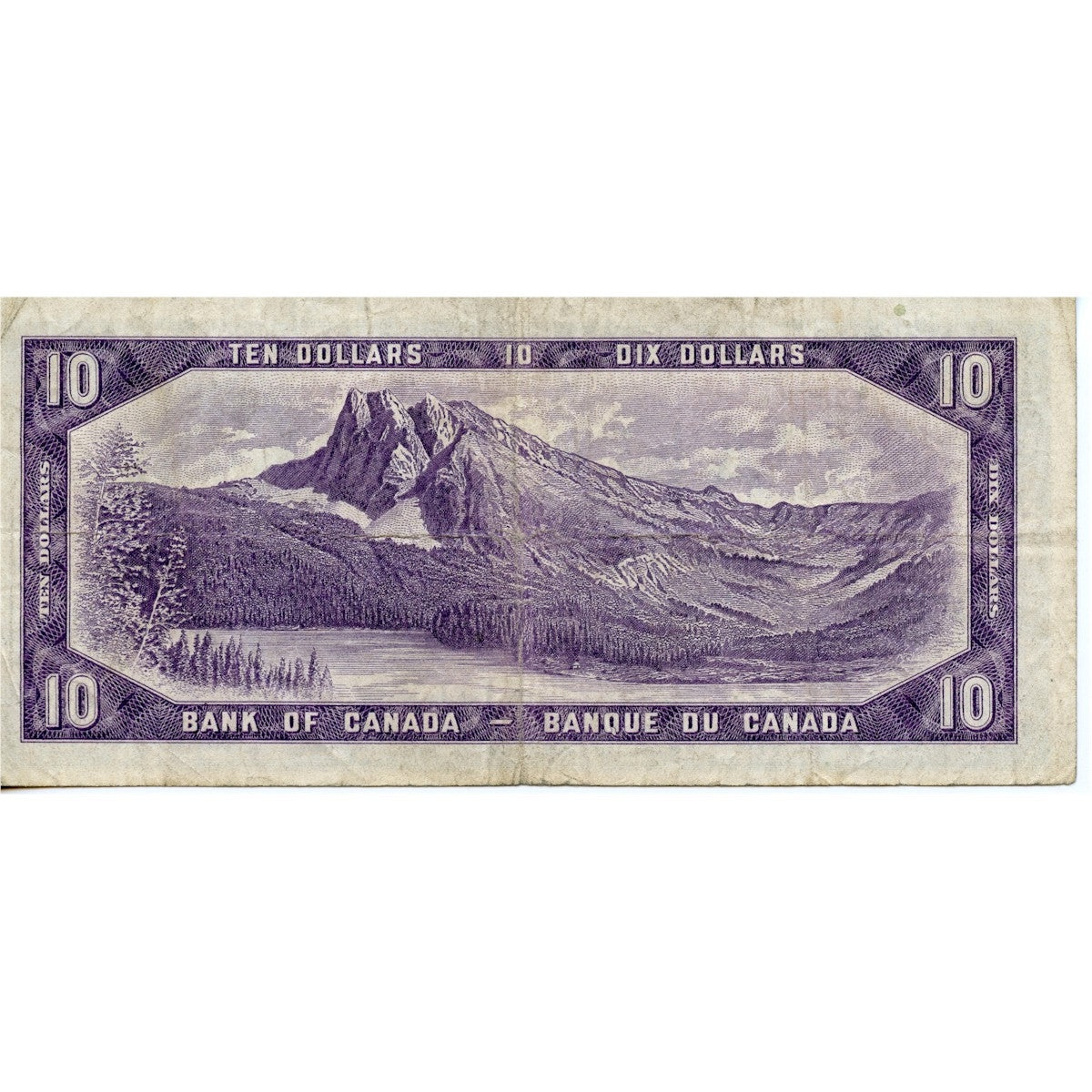 BC-40b 1954 Canada $10 Beattie-Rasminsky, G/T, Fine (F12)