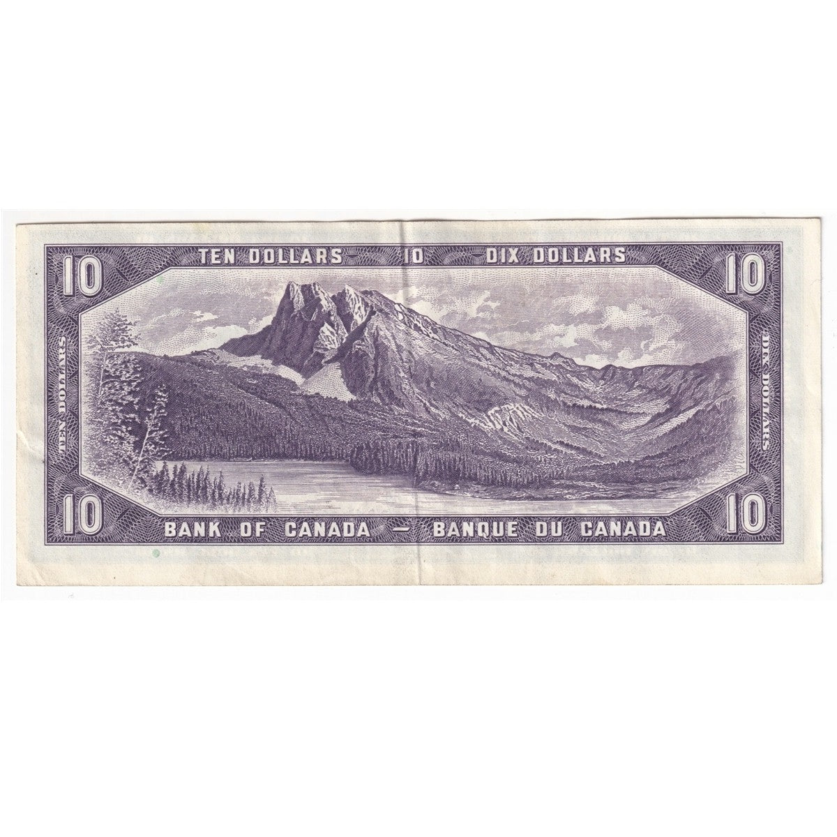 BC-40b 1954 Canada $10 Beattie-Rasminsky, H/T, EF