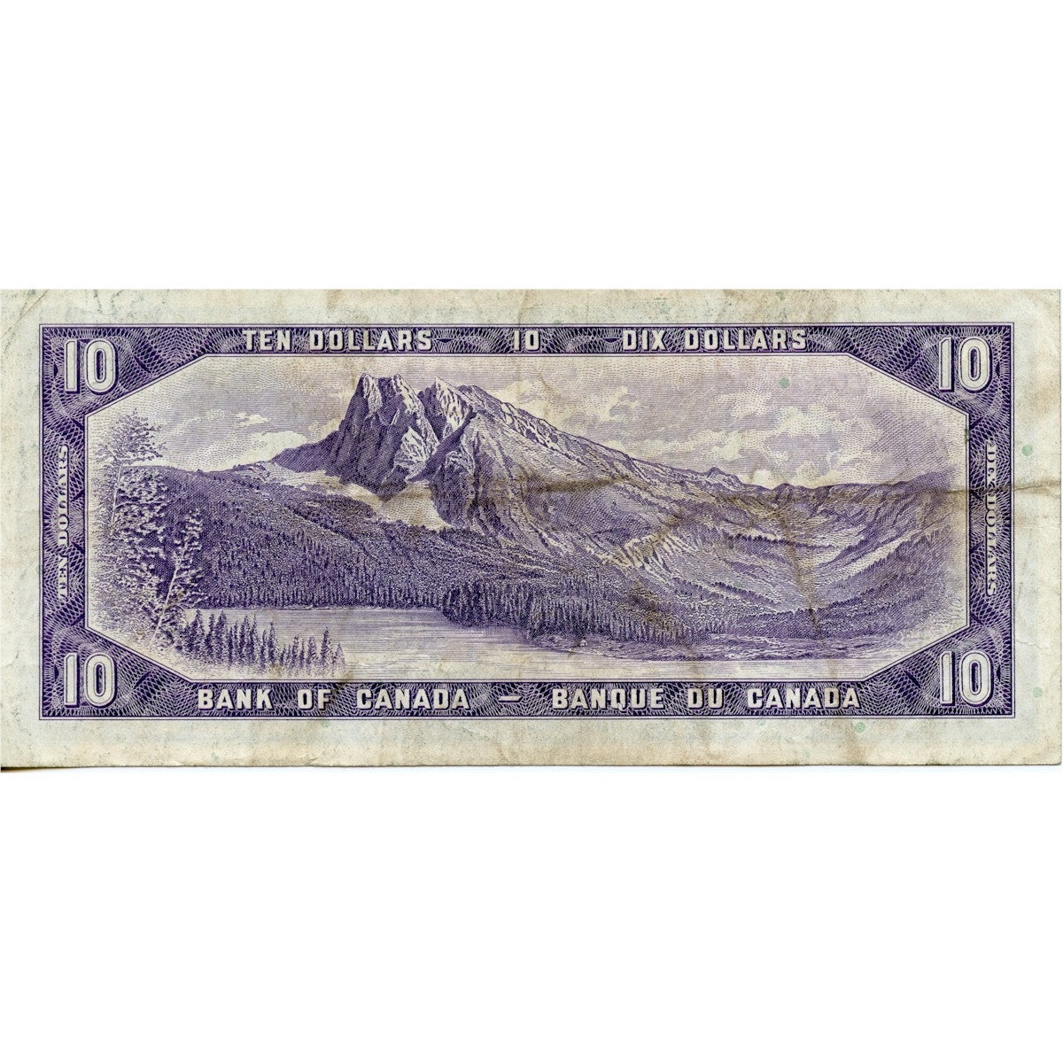 BC-40b 1954 Canada $10 Beattie-Rasminsky, G/V, Very Fine (VF20)