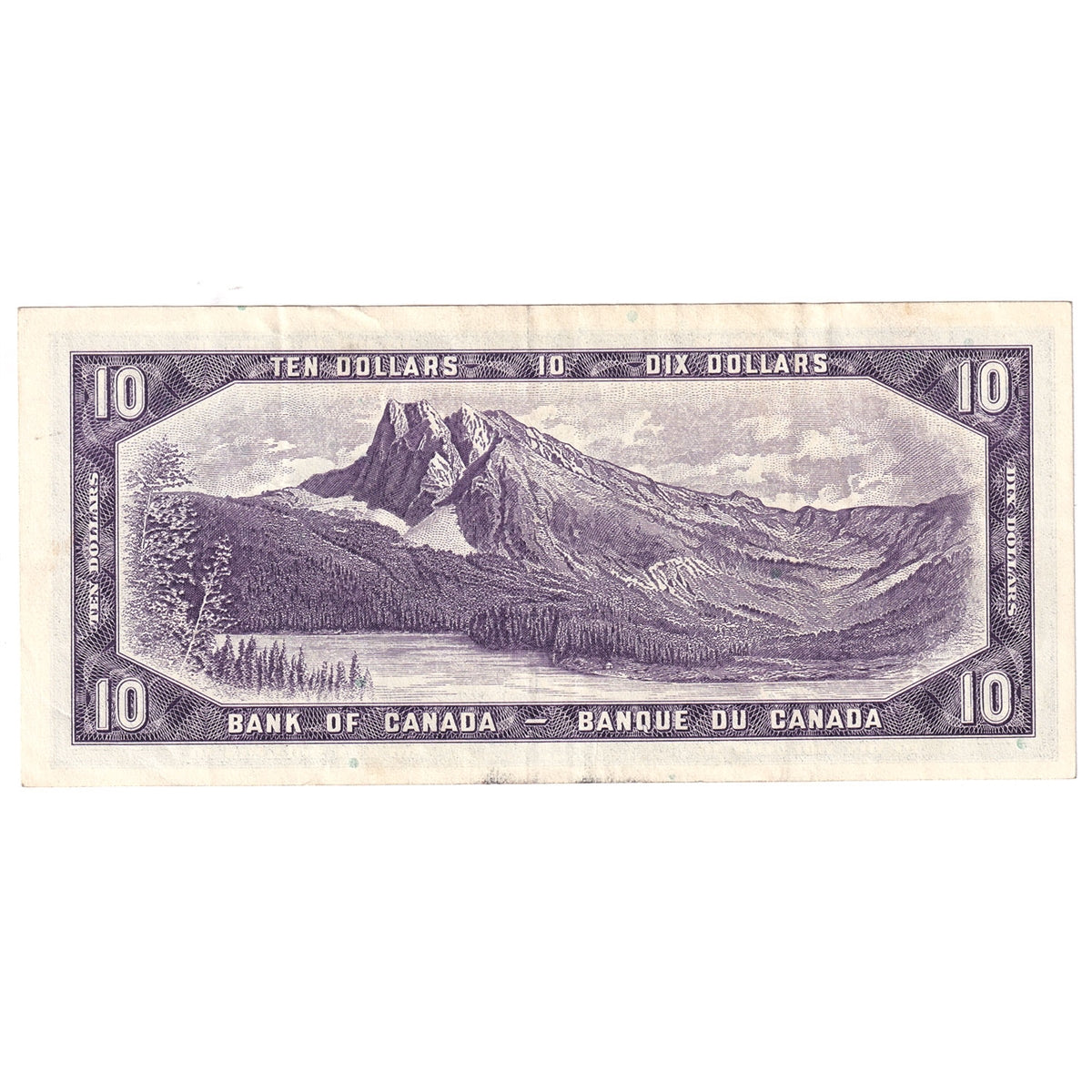 BC-40b 1954 Canada $10 Beattie-Rasminsky, R/V, VF-EF (VF30)
