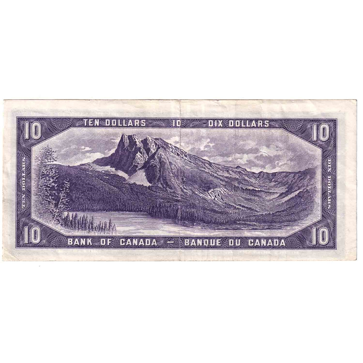 BC-40a 1954 Canada $10 Beattie-Coyne, L/D, Very Fine (VF20)