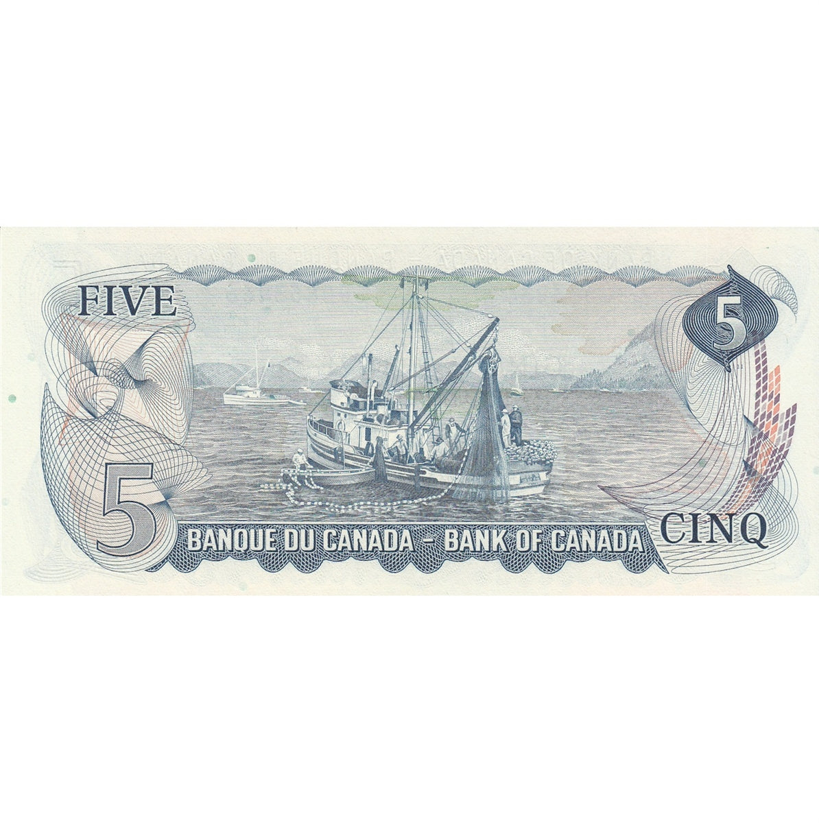 BC-48a 1972 Canada $5 Bouey-Rasminsky, CD, CUNC