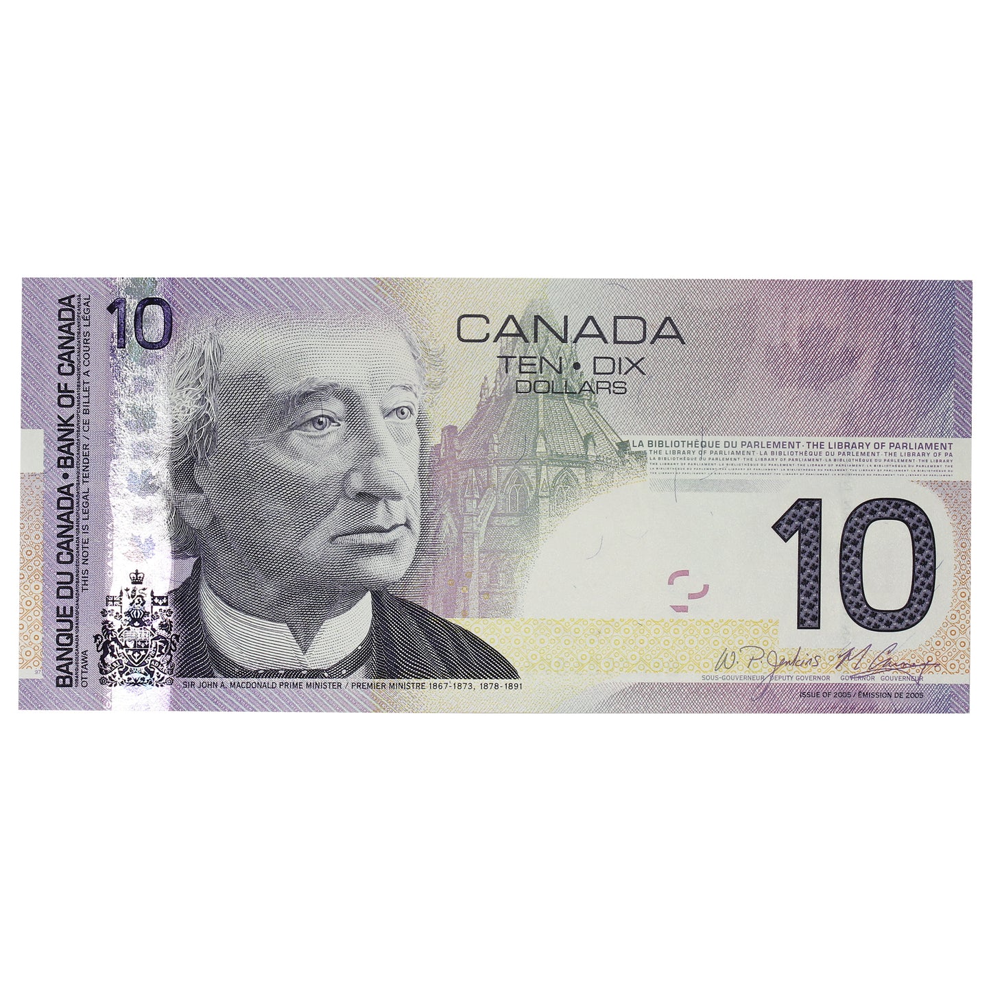 BC-68b 2008 Canada $10 Jenkins-Carney, BFB, UNC