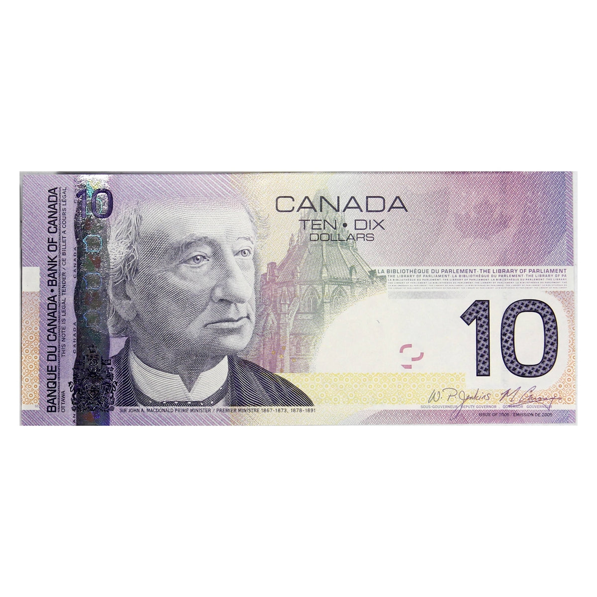 BC-68b 2008 Canada $10 Jenkins-Carney, BFC, UNC
