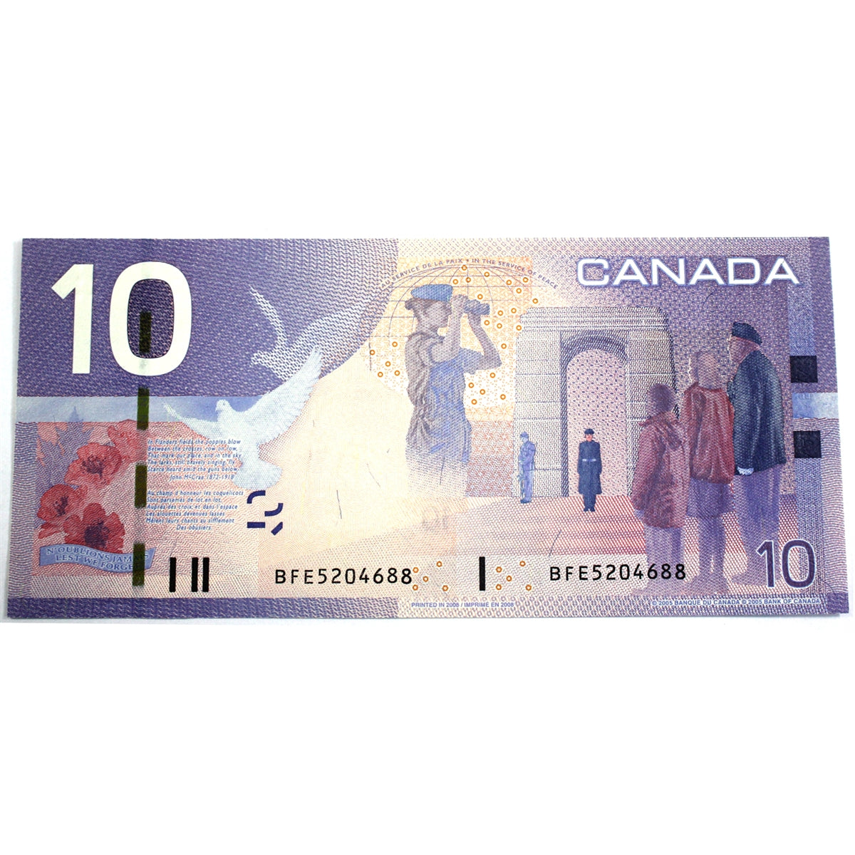 BC-68b 2008 Canada $10 Jenkins-Carney, BFE, UNC