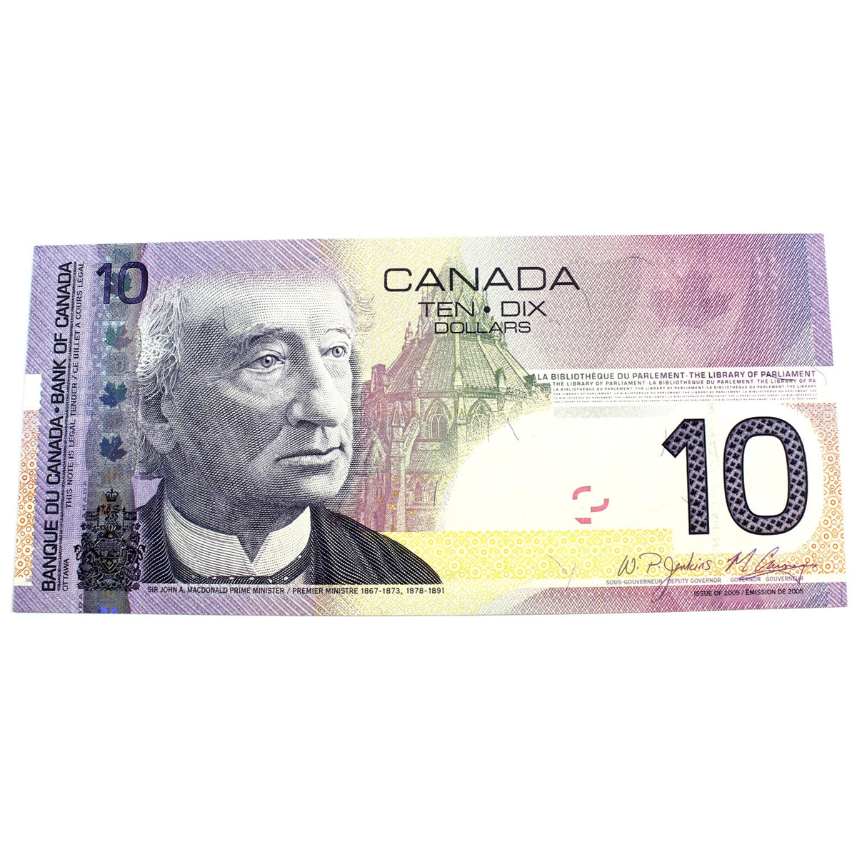BC-68b 2008 Canada $10 Jenkins-Carney, BFH, UNC