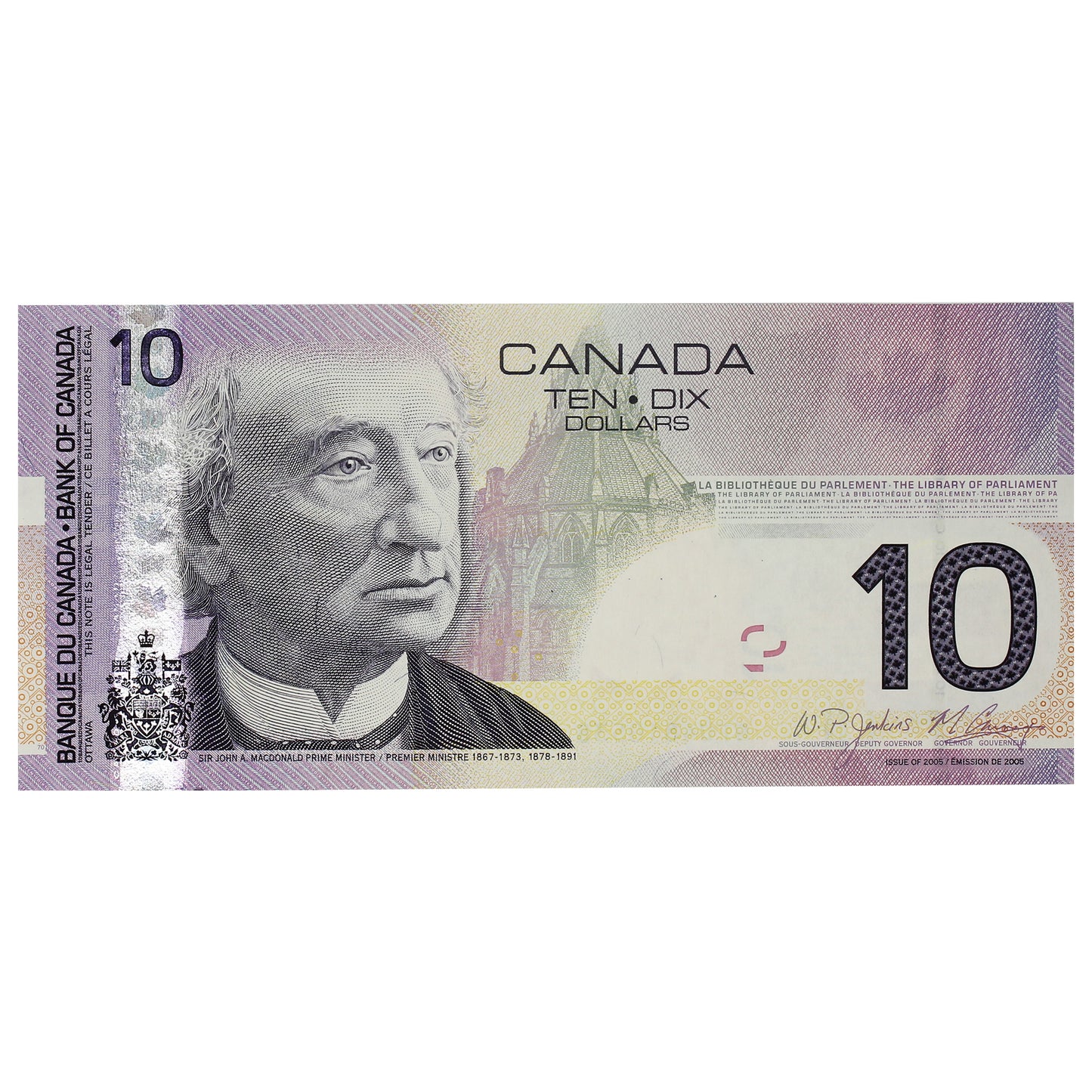 BC-68b 2009 Canada $10 Jenkins-Carney, BFU, Uncirculated (MS60)