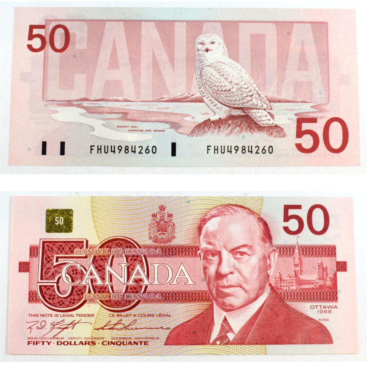 BC-59c 1988 Canada $50 Knight-Thiessen, FHU, Choice Uncirculated (CUNC63)