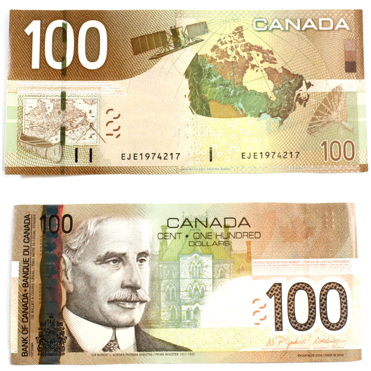 BC-66aA-i 2003 Canada $100 Jenkins-Dodge, EJE (1.800M-2.160M), AU-UNC (AU55)