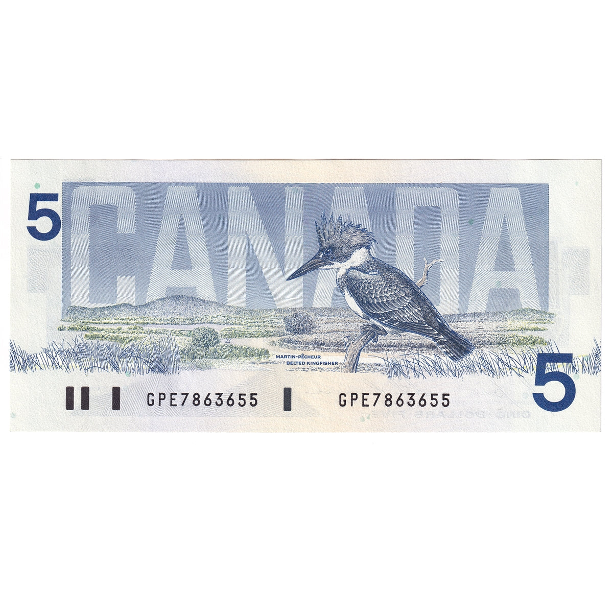 BC-56c 1986 Canada $5 Bonin-Thiessen, GPE, AU-UNC