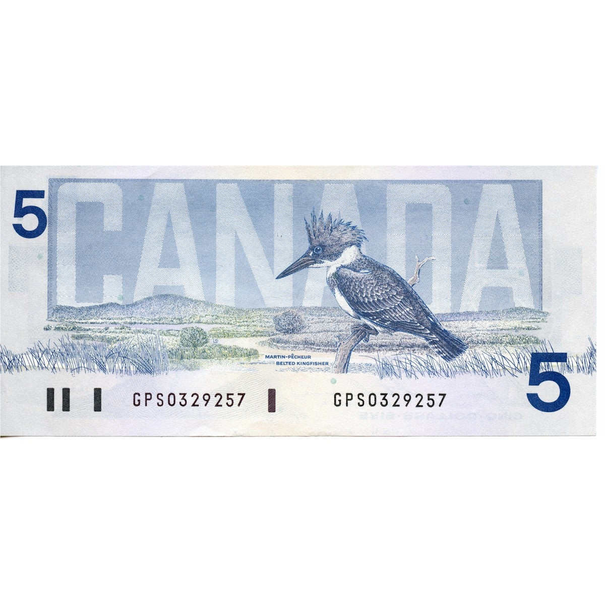 BC-56c 1986 Canada $5 Bonin-Thiessen, GPS, AU-UNC