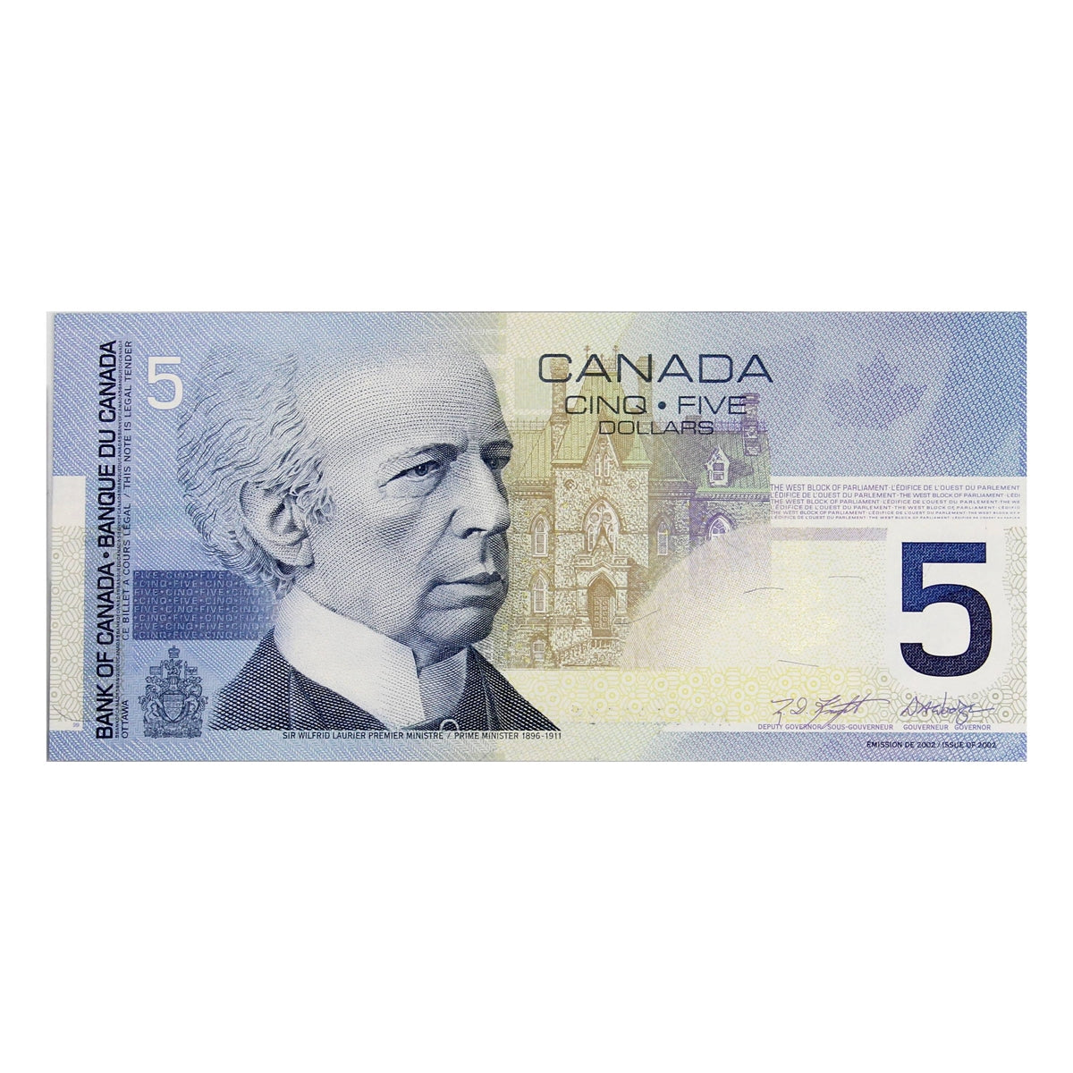 BC-62aA 2001 Canada $5 Knight-Dodge, ANV (3.06-3.40) AU-UNC