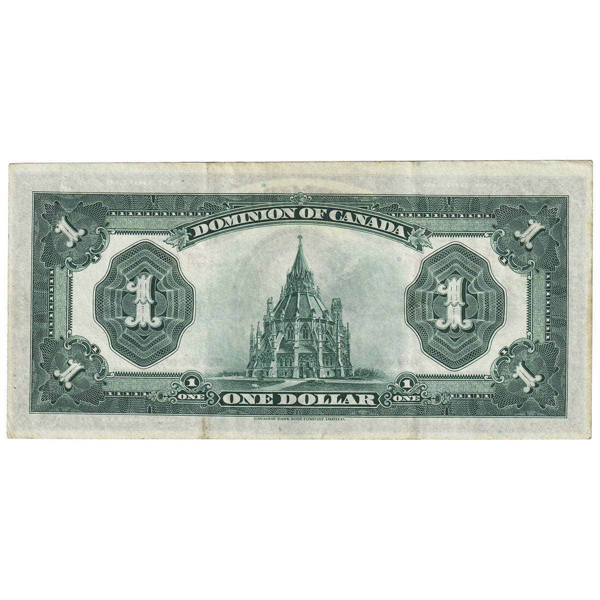 DC-25j 1923 Dominion $1 McCavour-Saunders, Green Seal, Group 2, Extra Fine (EF40)