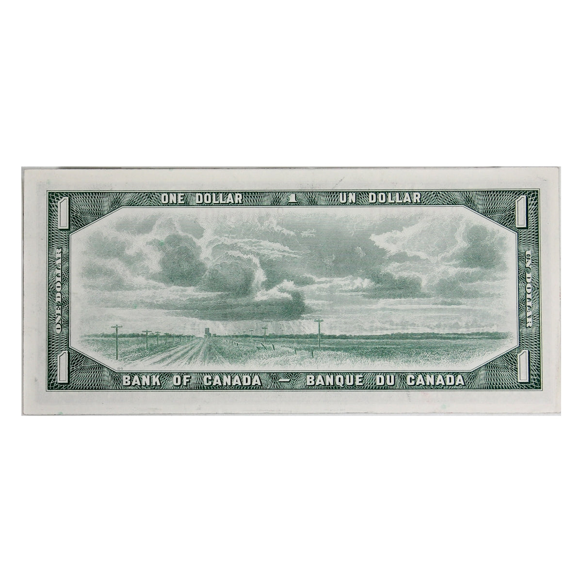 BC-37b 1954 Canada $1 Beattie-Rasminsky, O/N, Almost Uncirculated (AU50)