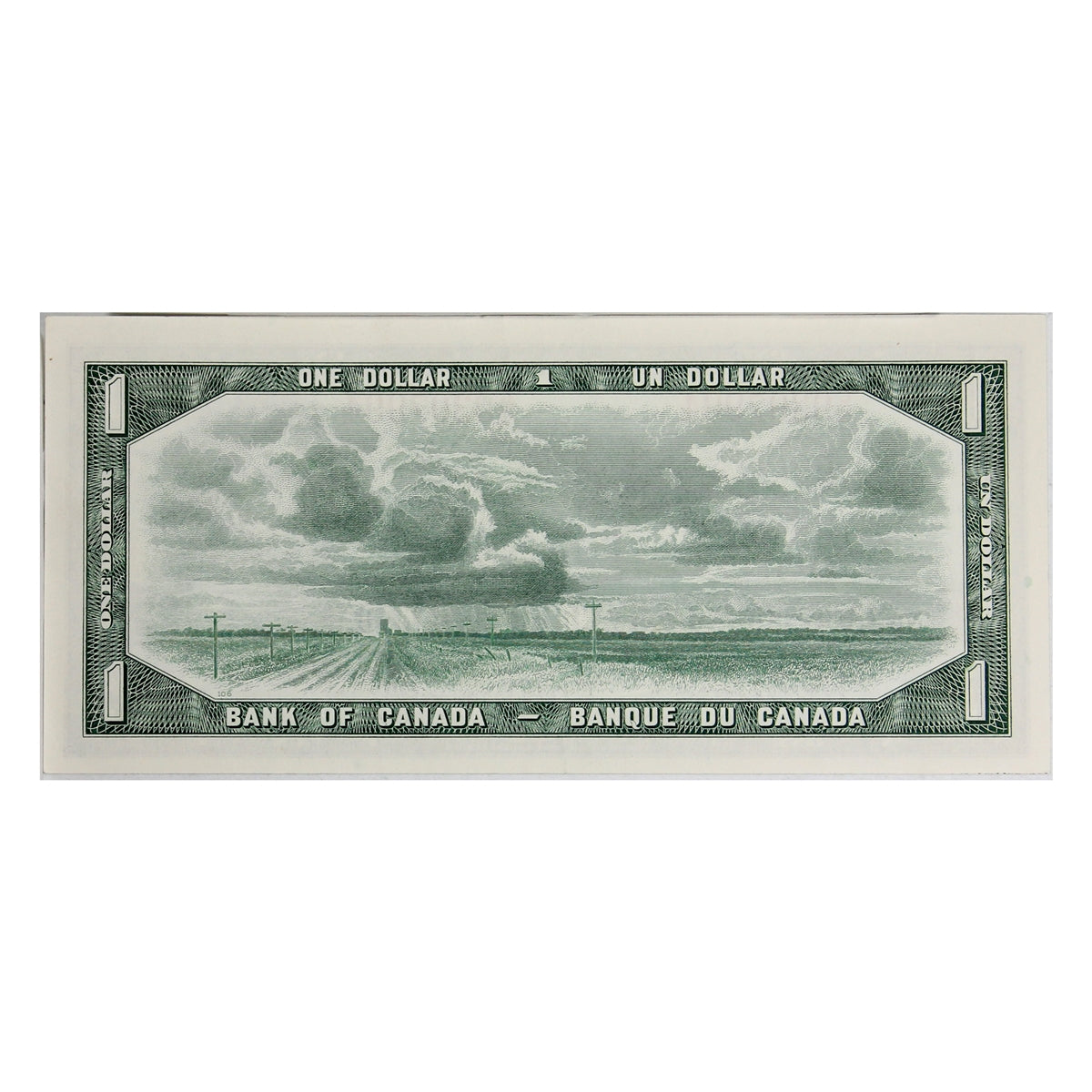 BC-37b 1954 Canada $1 Beattie-Rasminsky, C/O, EF-AU (EF45)