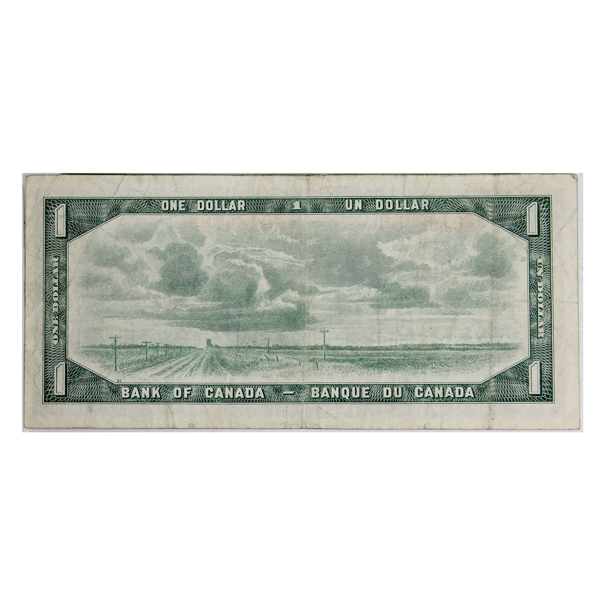 BC-37bA-i 1954 Canada $1 Beattie-Rasminsky, *B/M, Circ