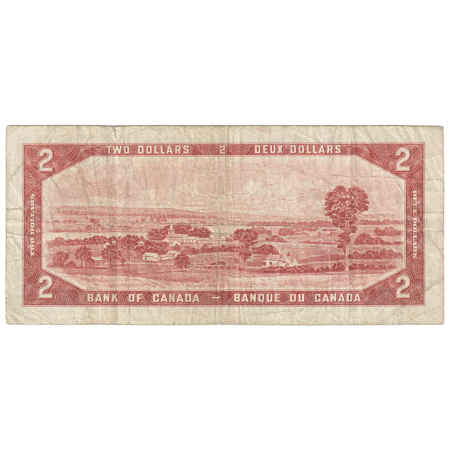 BC-38b 1954 Canada $2 Beattie-Rasminsky, A/G, Circulated