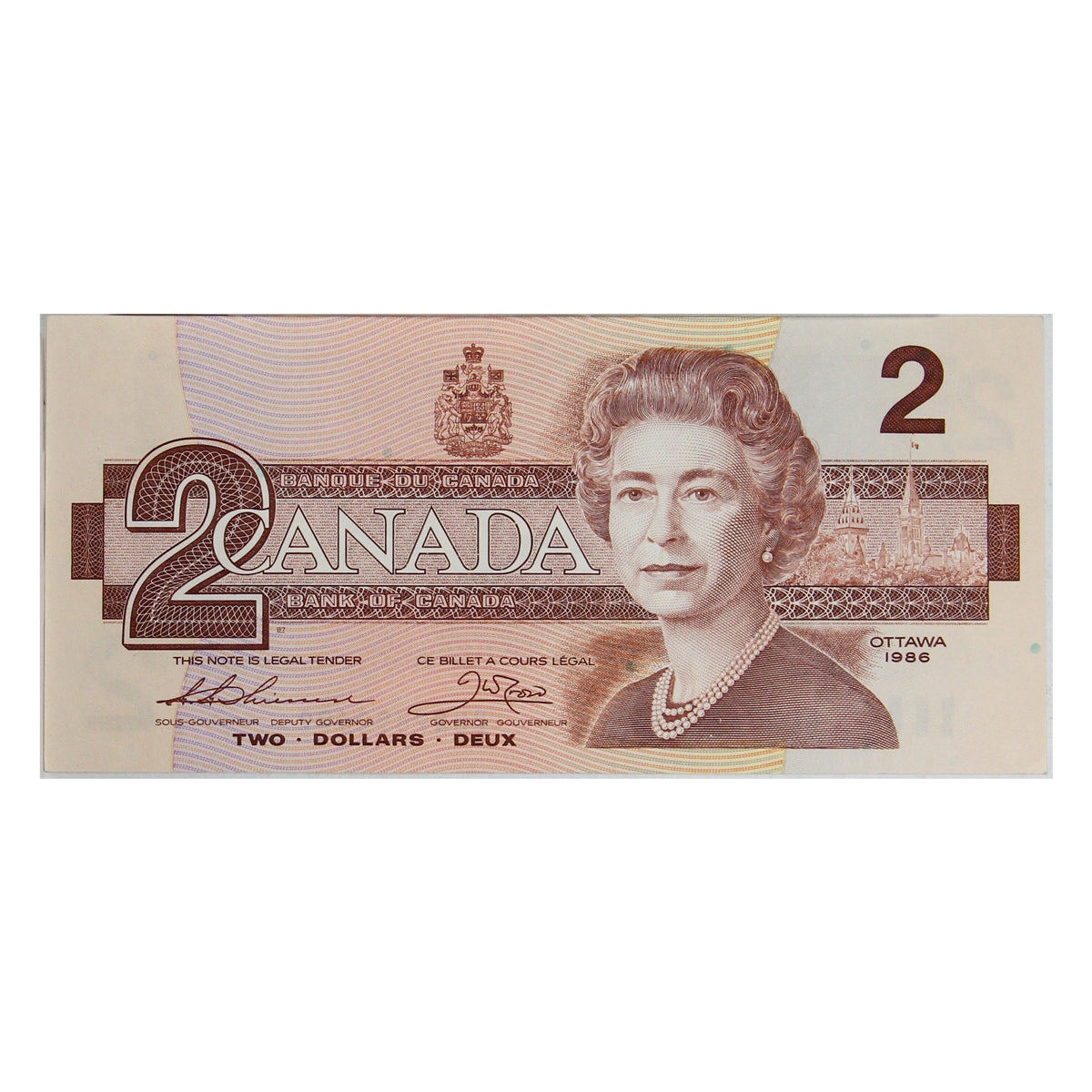 BC-55b 1986 Canada $2 Thiessen-Crow, BUN, Uncirculated (MS60)
