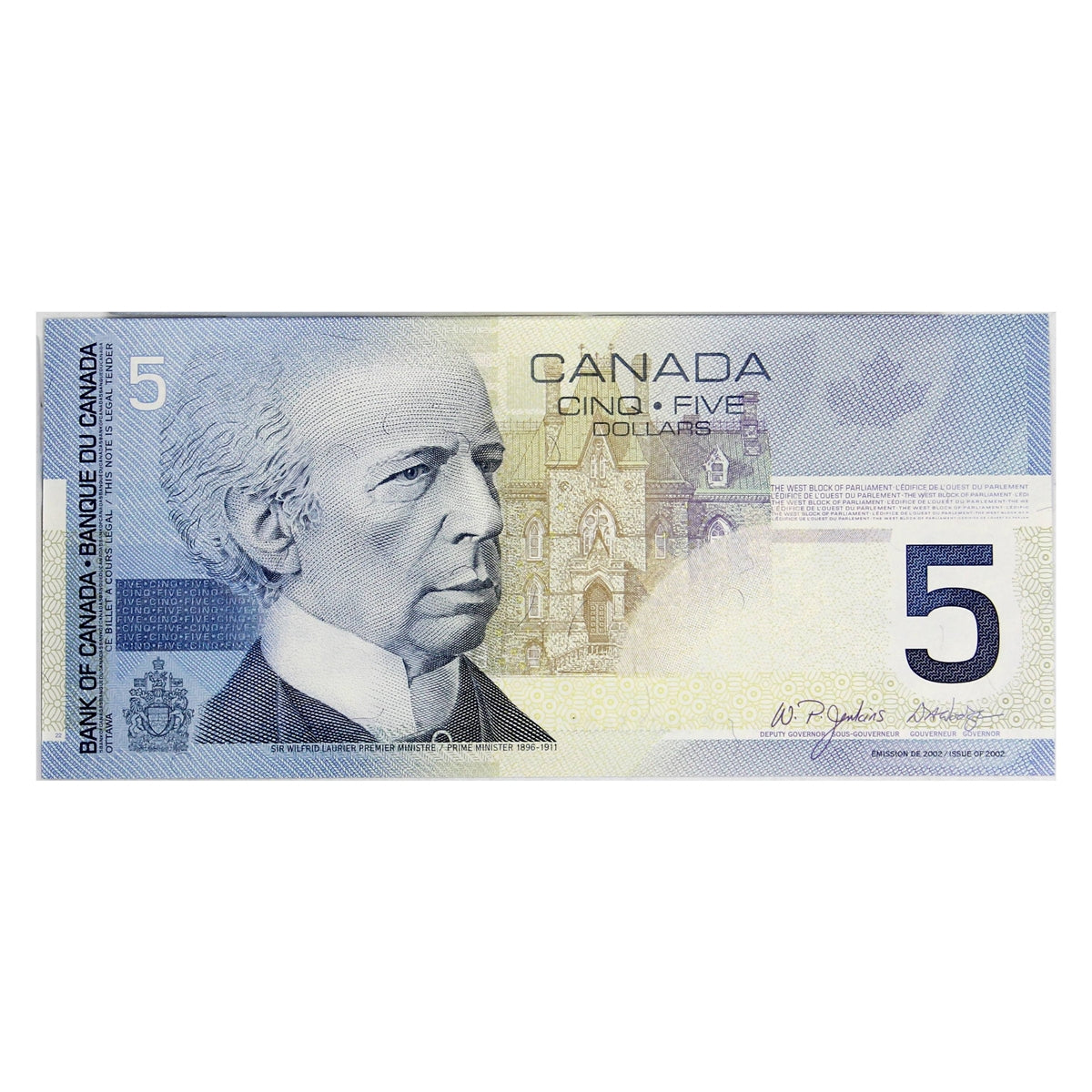 BC-62b 2005 Canada $5 Jenkins-Dodge, HOZ, Choice Uncirculated (CUNC63)