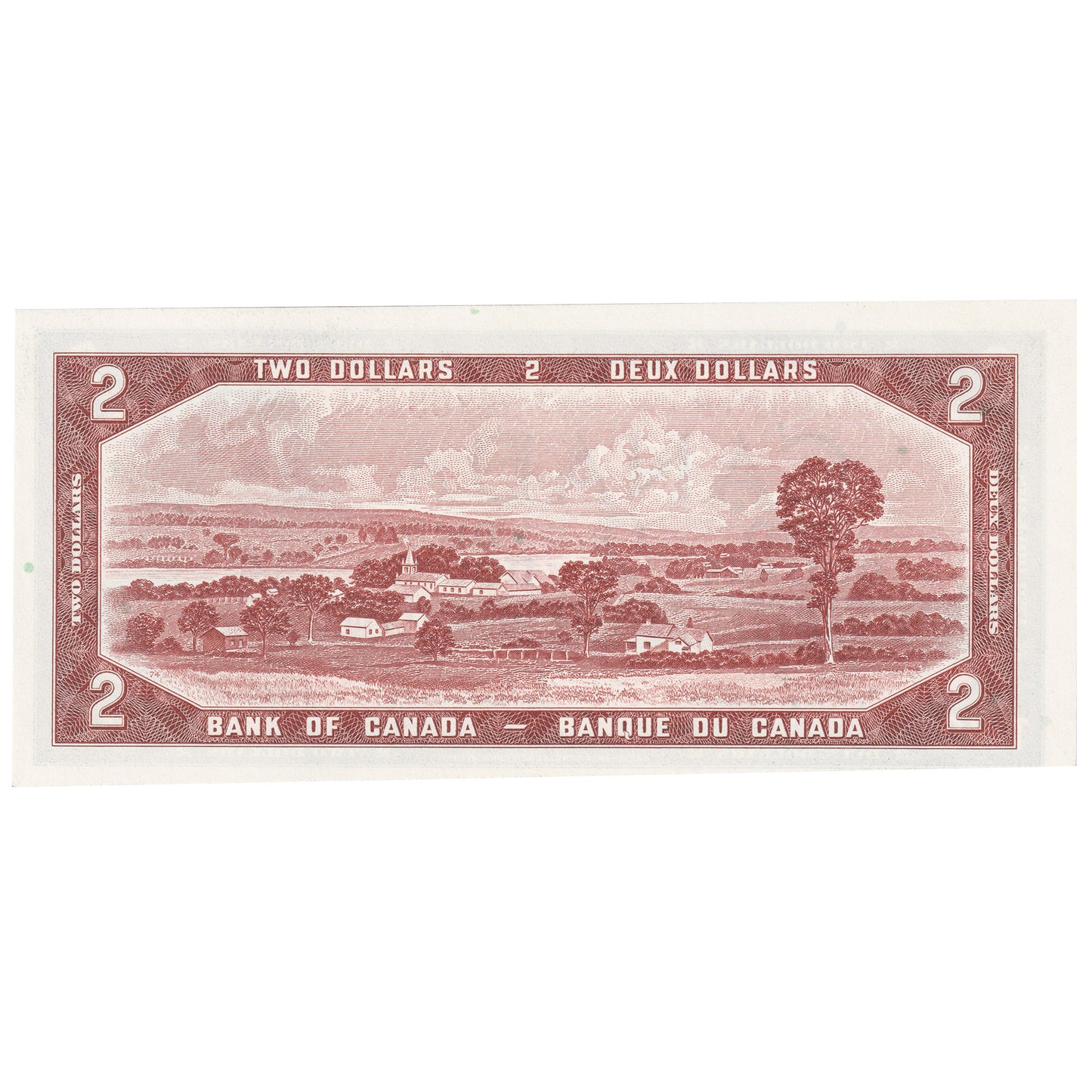 BC-38b 1954 Canada $2 Beattie-Rasminsky, G/R, Choice Uncirculated (CUNC63)