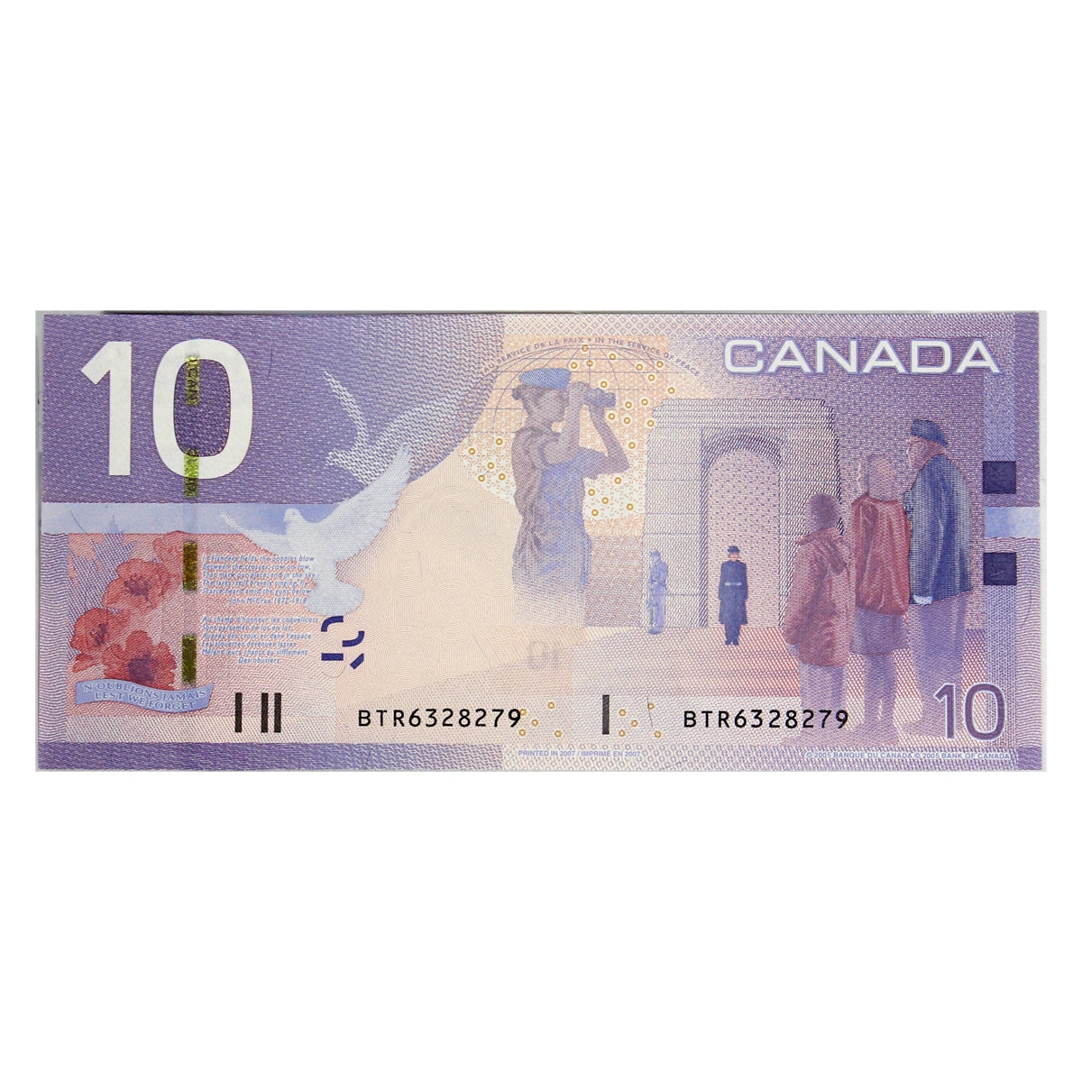 BC-68a 2007 Canada $10 Jenkins-Dodge, BTR, CUNC